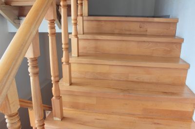 Wood Stair Railing Repair in Kansas City, KS
